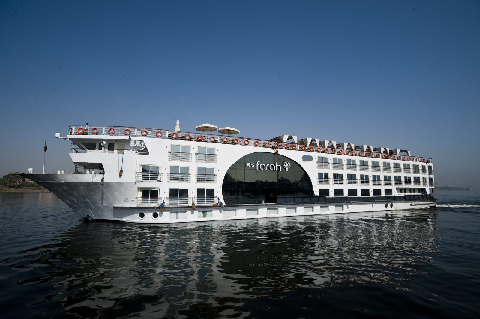 Farah luxury Nile cruise ship on the river