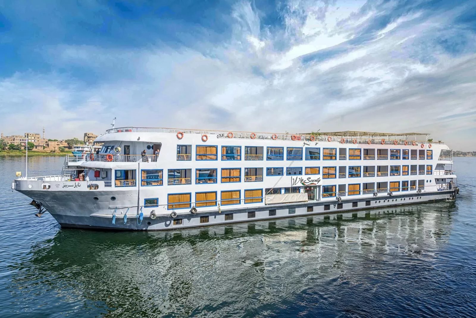Nile Serenity deluxe cruise ship with balcony decks