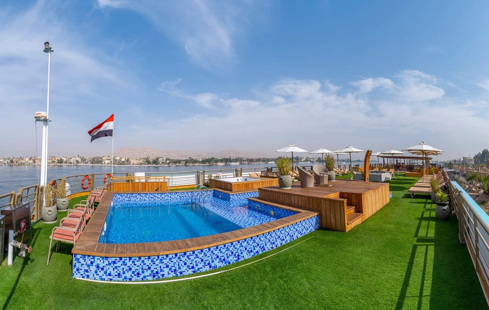 Sonesta Moon Goddess deluxe Nile cruise sun deck